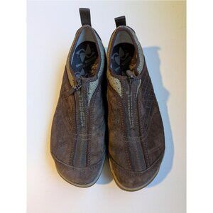 Merrell Lorelei Leather Espresso Slip-on Zippered Hiking Shoes